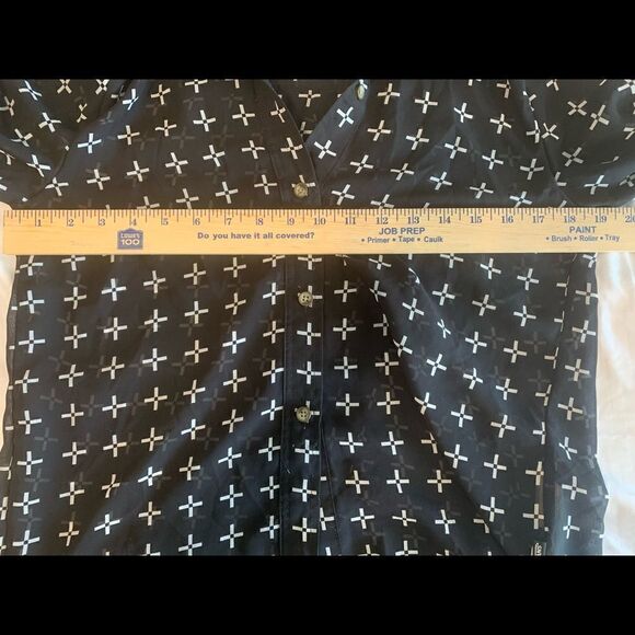 Vans black and white cross blouse size S - Picture 4 of 10